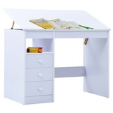 VidaXL Kindertekentafel/Bureau Kantelbaar Wit - 40% Korting!