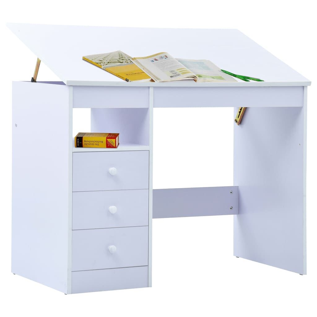 VidaXL Kindertekentafel/Bureau Kantelbaar Wit - 40% Korting!