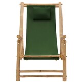 VidaXL Terrasstoel Bamboe & Canvas Groen - 55% Korting! Laatste Stuks!