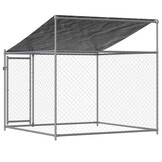 vidaXL Hondenhok met Dak & Deur - 2x2x2m Gegalvaniseerd Staal (55% KORTING!)