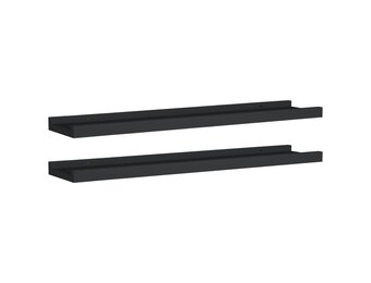 vidaXL Fotoplanken 2 st 60x9x3 cm MDF Zwart - 40% Korting!