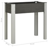 vidaXL Verhoogde Plantenbak 75x40x75 cm Grijs - 46% Korting!