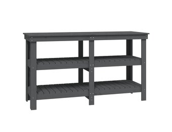 vidaXL Werkbank Grenenhout Grijs - 40% Korting! | Zo Goed Als Nieuw