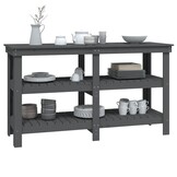 vidaXL Werkbank Grenenhout Grijs - 40% Korting! | Zo Goed Als Nieuw