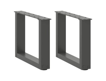 vidaXL Salontafelpoten U-vorm (2 st) Staal Antraciet - 55% Korting!