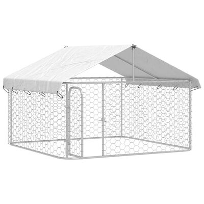 vidaXL Hondenkennel Buiten met Dak 200x200x150cm - 55% Korting!