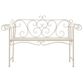 VidaXL Tuinbank Metaal Antiekwit - 40% Korting!