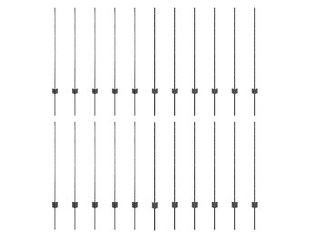 VidaXL Hekpalen 22 Stuks Grijs Staal 100 cm - 80% Korting!