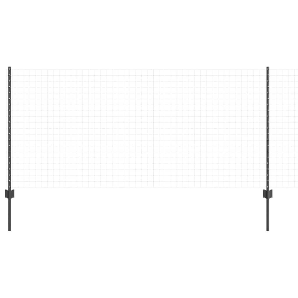 VidaXL Hekpalen 22 Stuks Grijs Staal 100 cm - 80% Korting!