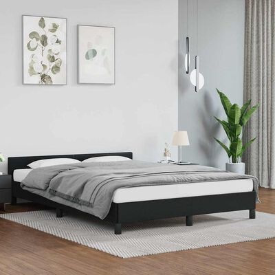 vidaXL Bedframe Zwart 140x200cm - Nu 40% Korting!