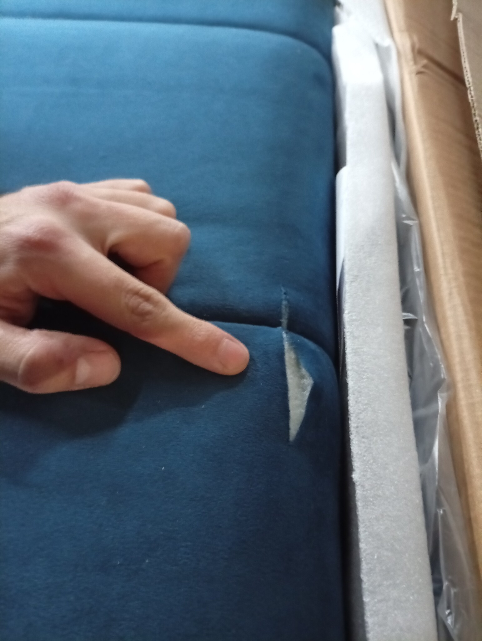 VidaXL Slaapbank 2-zits Fluweel Blauw | 60% Korting! | Licht Beschadigd