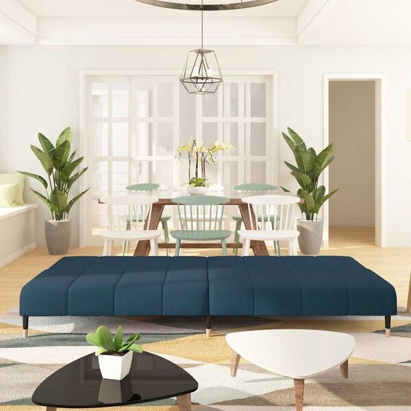 VidaXL Slaapbank 2-zits Fluweel Blauw | 60% Korting! | Licht Beschadigd