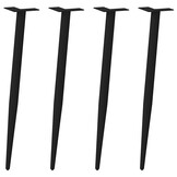 VidaXL Salontafelpoten Staal Zwart (72-73cm) - 35% Korting!