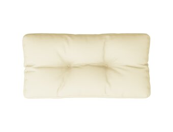 vidaXL Palletkussen Crème 70x40x12 cm | 40% Korting | Geretourneerd
