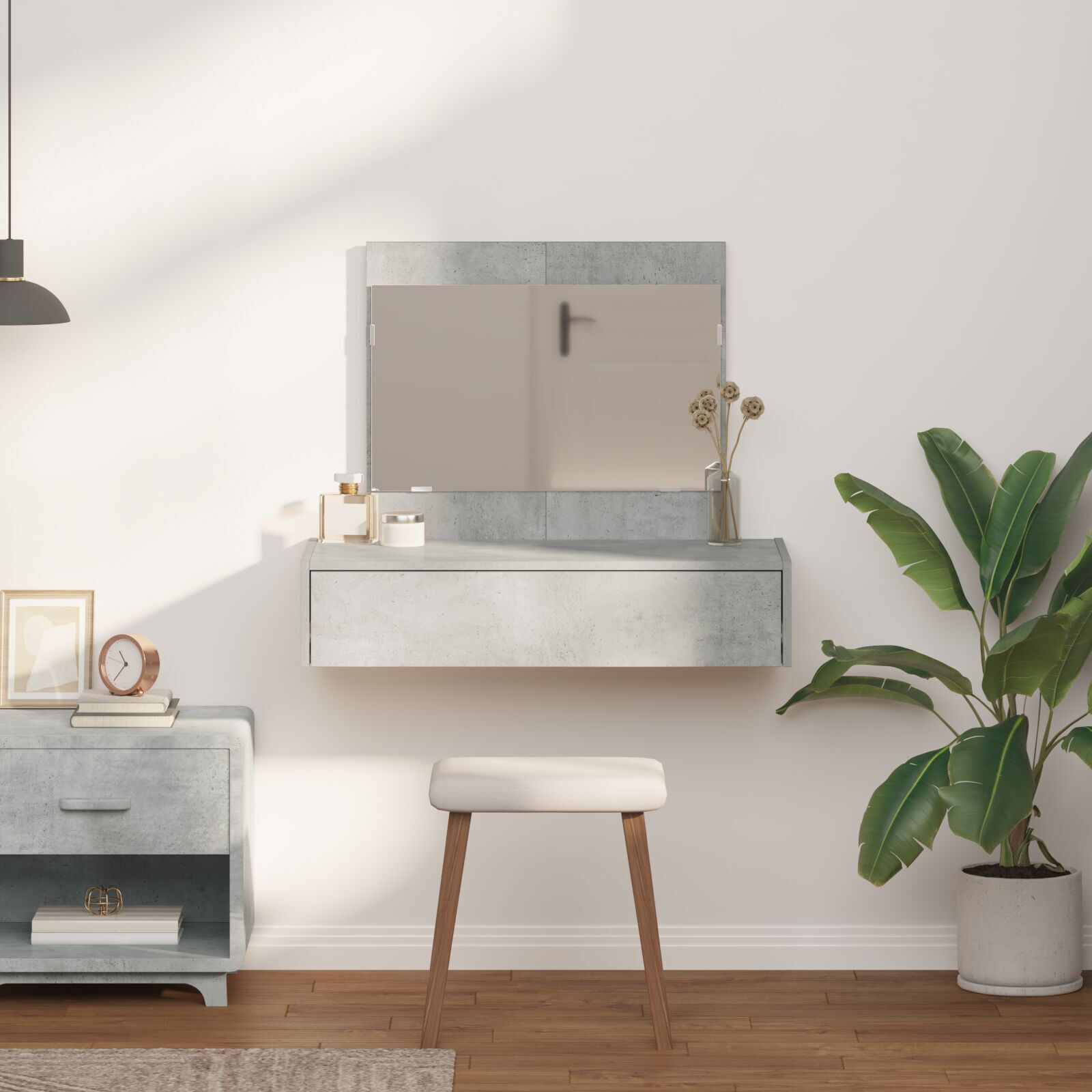 VidaXL Kaptafel Grijs Bewerkt Hout - 40% Korting! Slechts 1 Stuk!