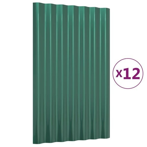 VidaXL Dakpanelen Groen (12 st) - 40% Korting! | 60x36cm