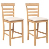 VidaXL Barkrukken Massief Hout - 40% Korting - 2 stuks! (Uitgepakt, Goede Staat)