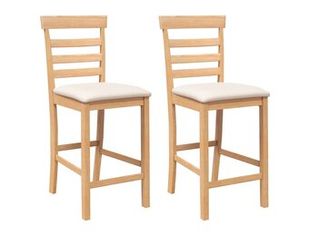 VidaXL Barkrukken Massief Hout - 40% Korting - 2 stuks! (Uitgepakt, Goede Staat)