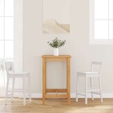 VidaXL Barkrukken 2 stuks Wit Massief Hout - 40% Korting!