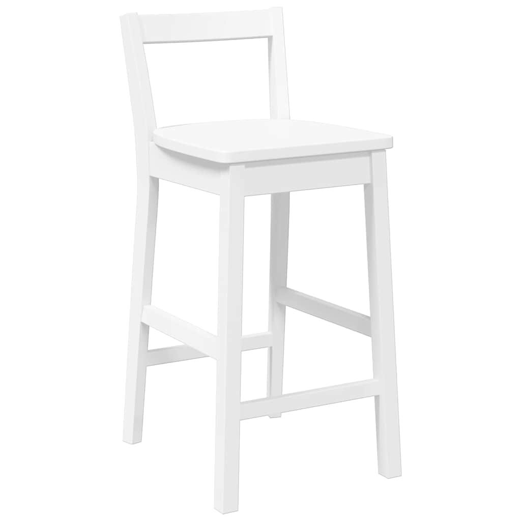 VidaXL Barkrukken 2 stuks Wit Massief Hout - 40% Korting!