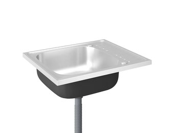 vidaXL Gootsteen met afvoerset 600x500x155 mm roestvrij staal zilver