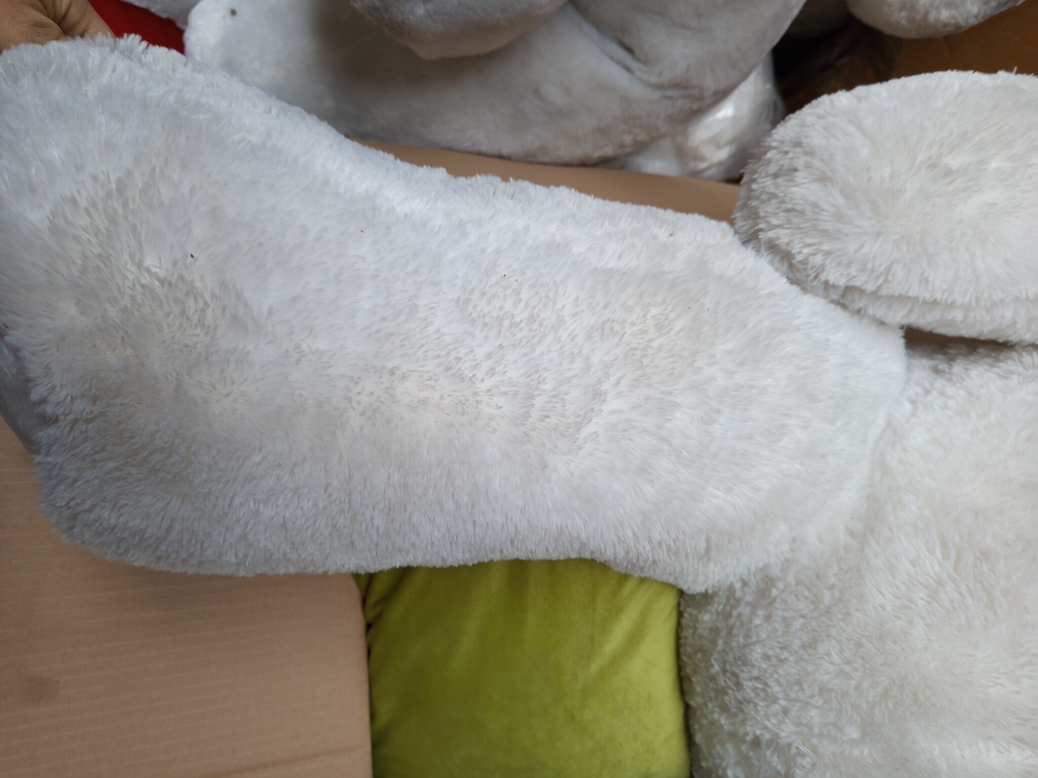 Grote witte knuffelbeer teddybeer met I Love You tekst geborduurd 160cm