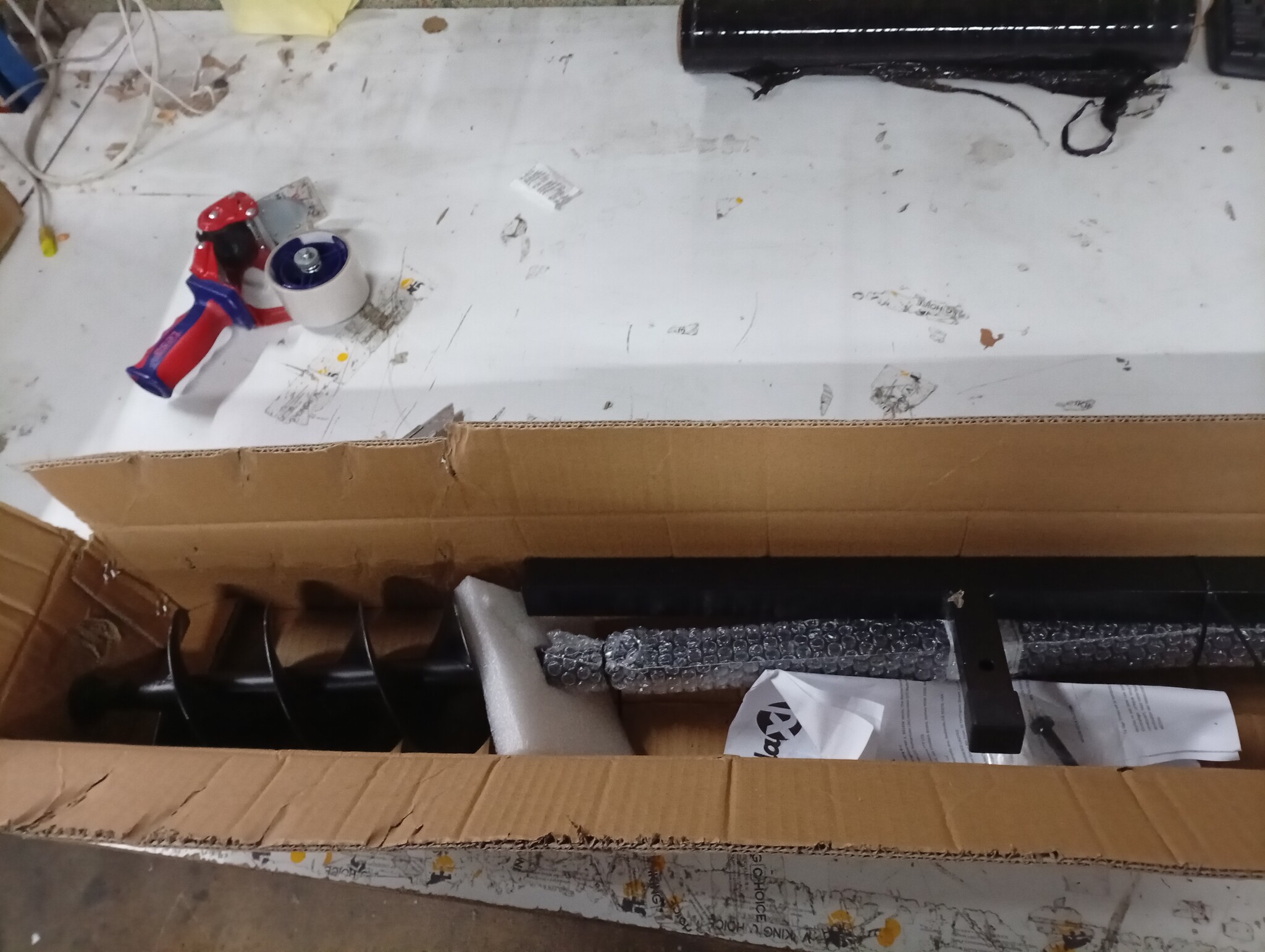 Grondboor met handvat en schroefkop (dubbele schroef) 120 mm (zwart)