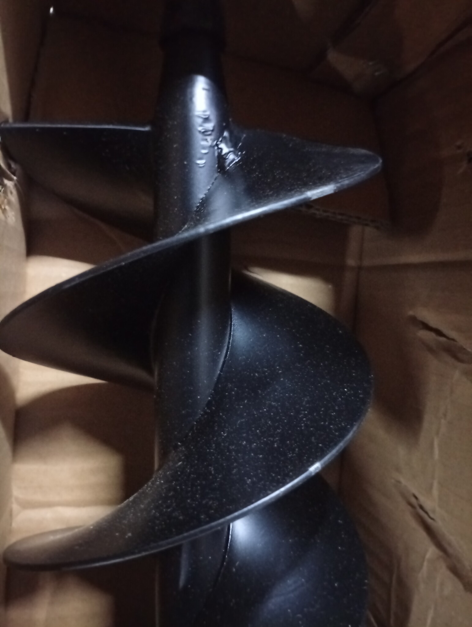 Grondboor met handvat en schroefkop (dubbele schroef) 120 mm (zwart)