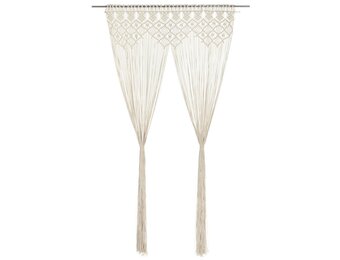 vidaXL Gordijn macramé 140x240 cm katoen