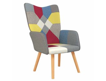 vidaXL Relaxstoel patchwork stof