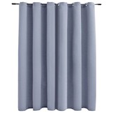vidaXL Gordijn verduisterend met metalen ringen 290x245 cm grijs