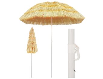vidaXL Strandparasol Hawaï stijl 180 cm naturel