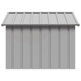 vidaXL Hondenhok 116,5x103x81,5 cm gegalvaniseerd staal grijs