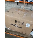 vidaXL Massagestoel verstelbaar stof crèmekleurig