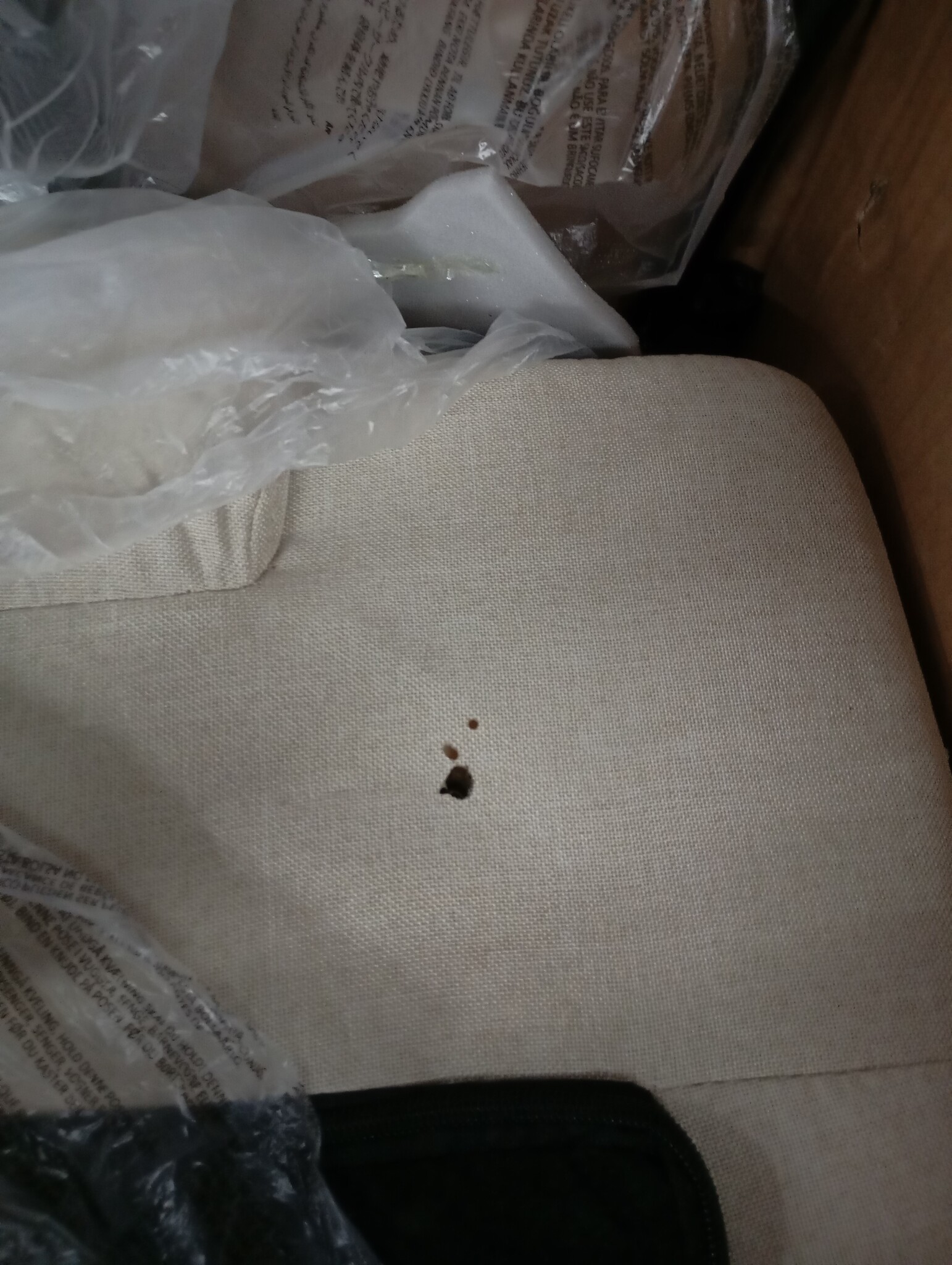 vidaXL Massagestoel verstelbaar stof crèmekleurig