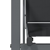 vidaXL Tuinstoelen 2 st 55x61,5x90 cm textileen en staal zwart