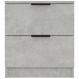 vidaXL Nachtkastjes 2 st bewerkt hout betongrijs