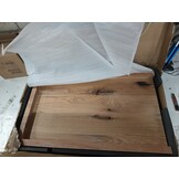 vidaXL Wastafelblad 200x60x(2-6) cm behandeld massief hout lichtbruin