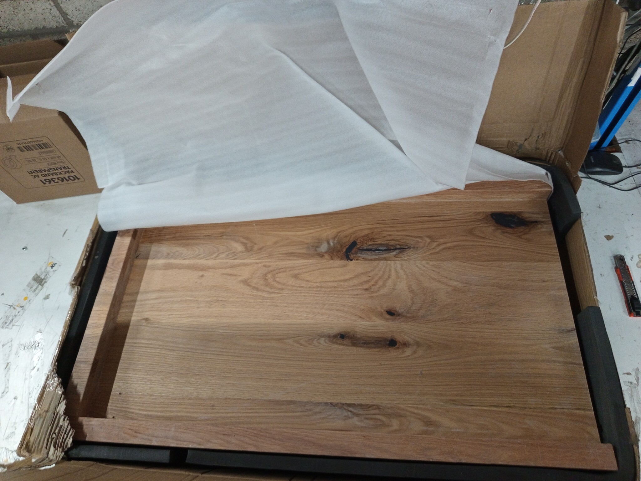 vidaXL Wastafelblad 200x60x(2-6) cm behandeld massief hout lichtbruin