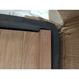 vidaXL Wastafelblad 200x60x(2-6) cm behandeld massief hout lichtbruin