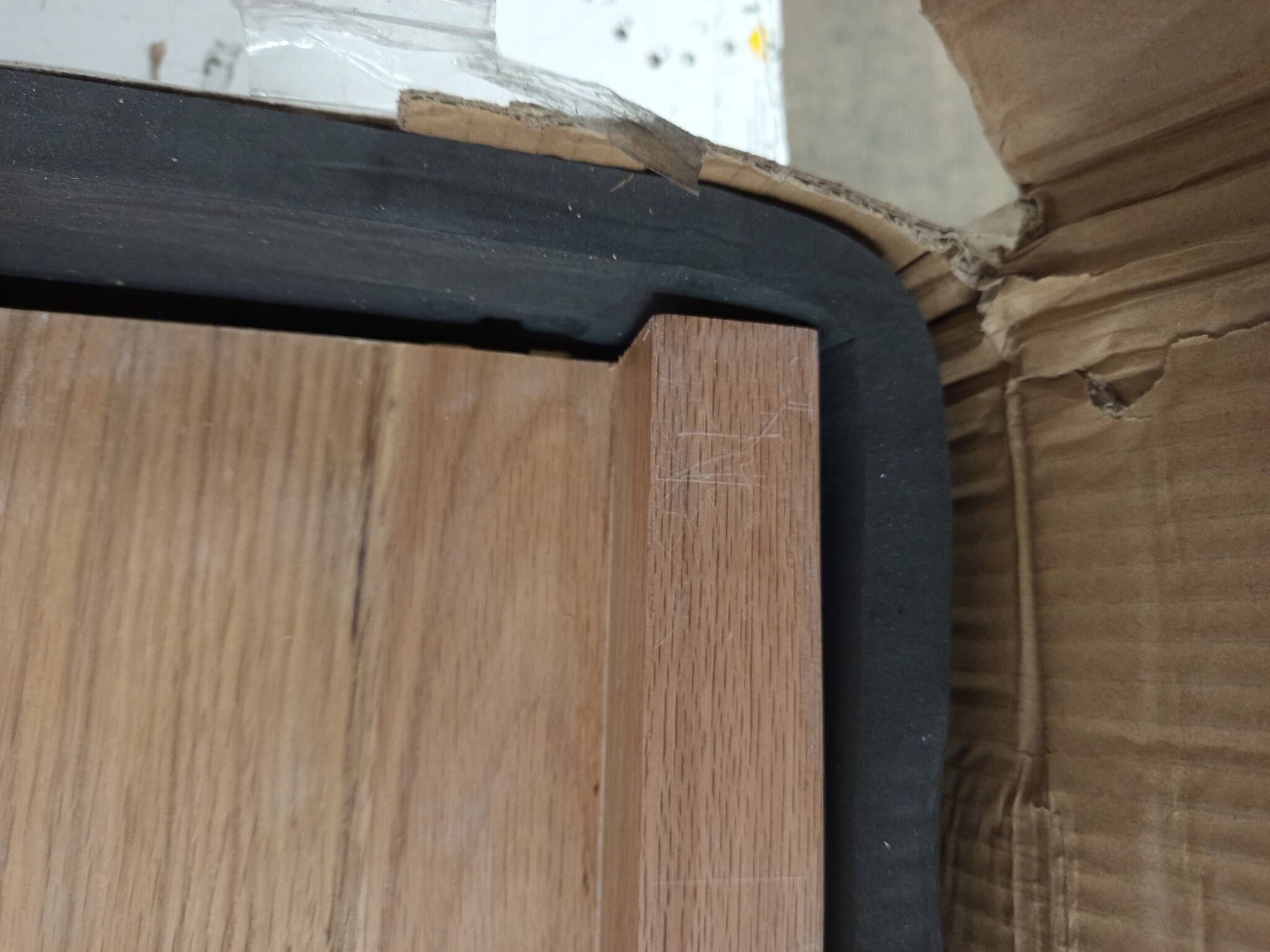 vidaXL Wastafelblad 200x60x(2-6) cm behandeld massief hout lichtbruin