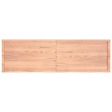 vidaXL Wastafelblad 200x60x(2-6) cm behandeld massief hout lichtbruin