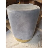 vidaXL Kruk fluweel abrikoos- en goudkleurig