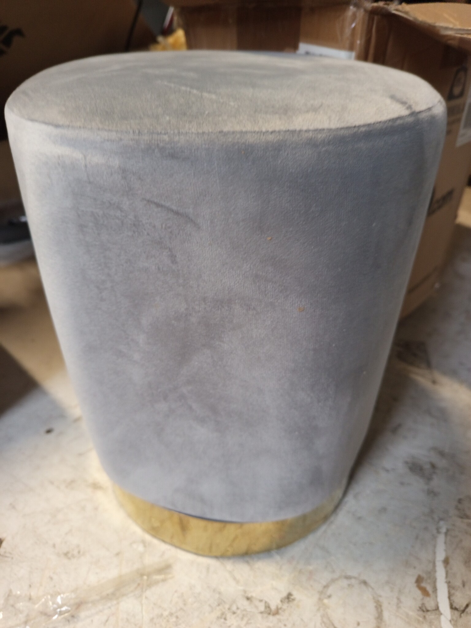 vidaXL Kruk fluweel abrikoos- en goudkleurig