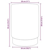 vidaXL Kruk fluweel abrikoos- en goudkleurig