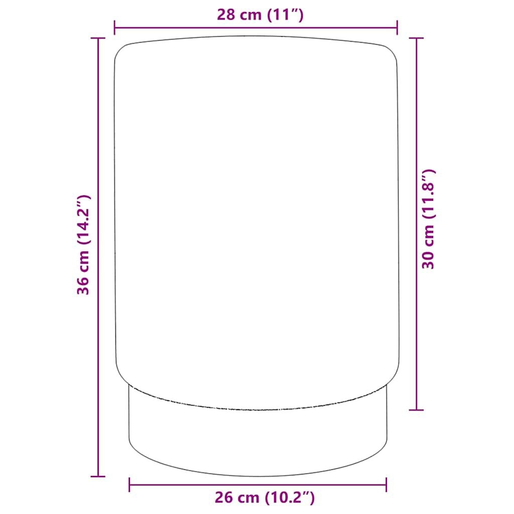 vidaXL Kruk fluweel abrikoos- en goudkleurig