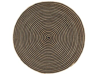 VidaXL Jute Vloerkleed Spiraal 120cm - 64% Korting!