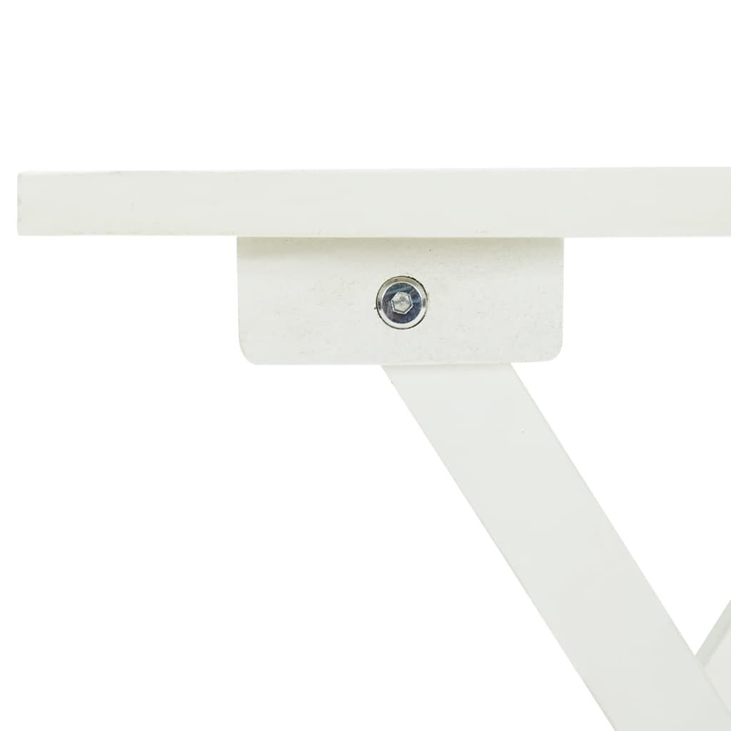 vidaXL Bistrotafel 46x46x47 cm massief acaciahout wit