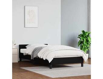 vidaXL Bedframe met hoofdeinde zonder matras 80x200 cm zwart