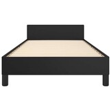 vidaXL Bedframe met hoofdeinde zonder matras 80x200 cm zwart